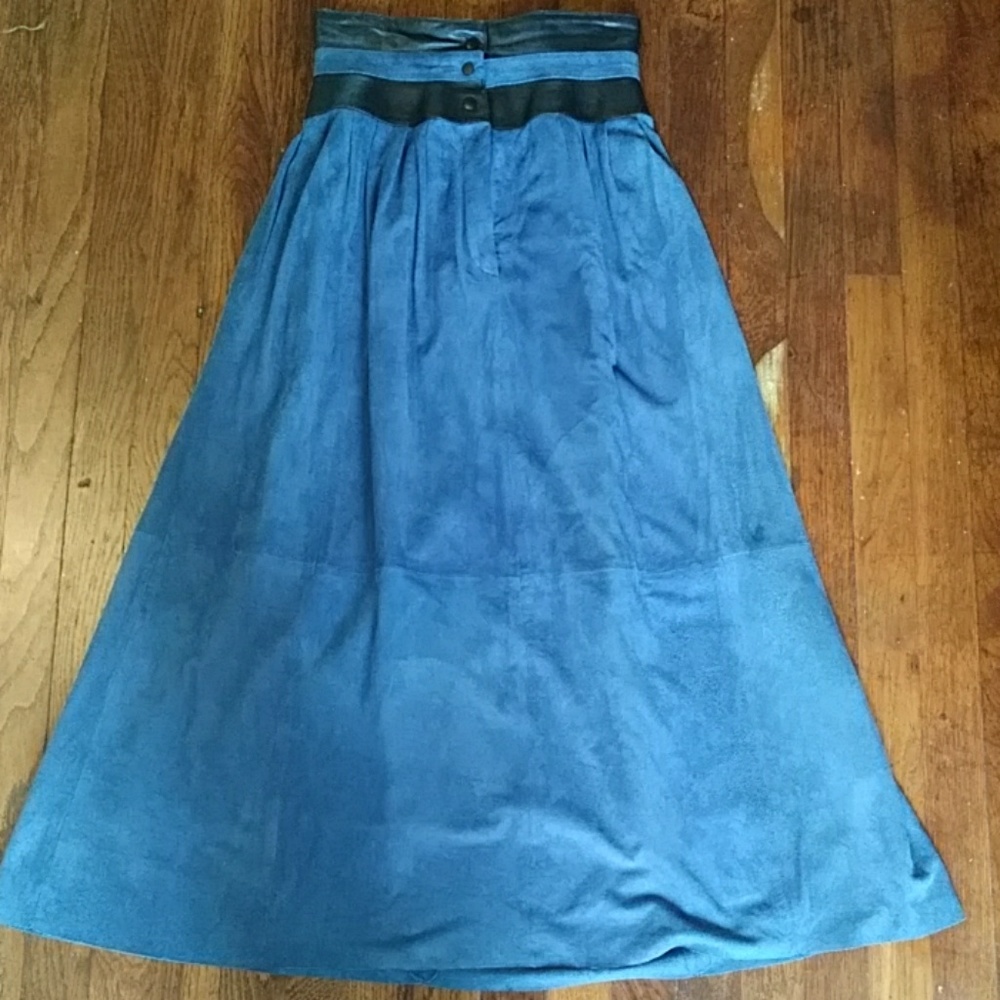 Vintage Neiman Marcus lamb suede skirt